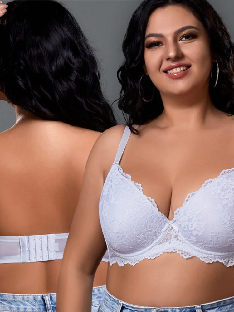 Sexy Lace Push Up Minimizer Bra with Underwire
