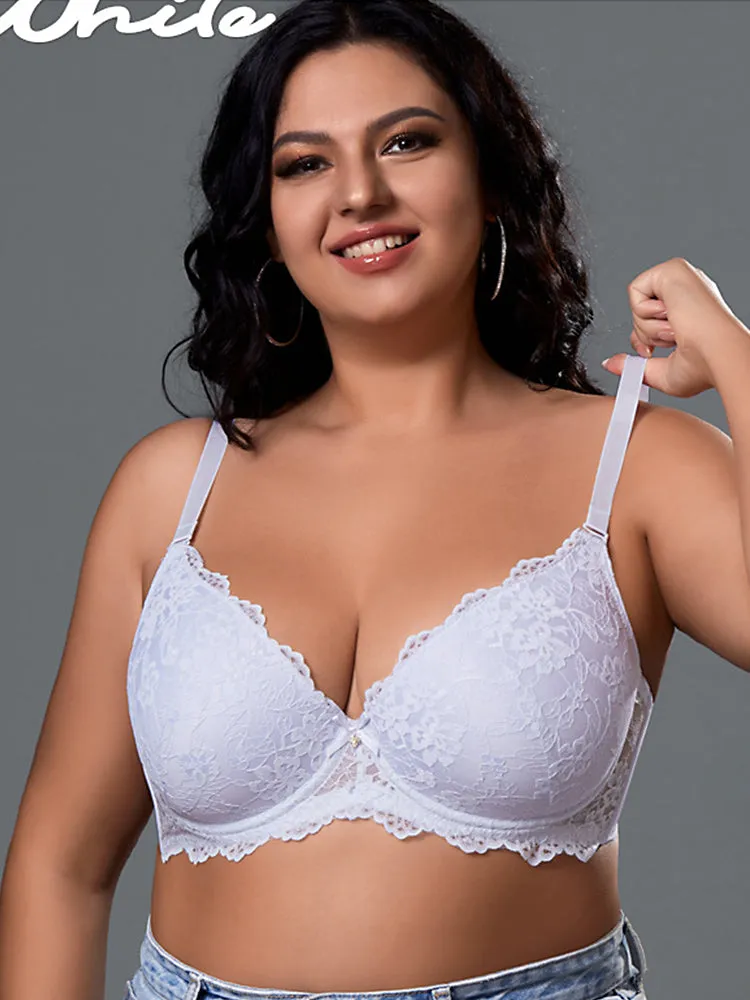 Sexy Lace Push Up Minimizer Bra with Underwire