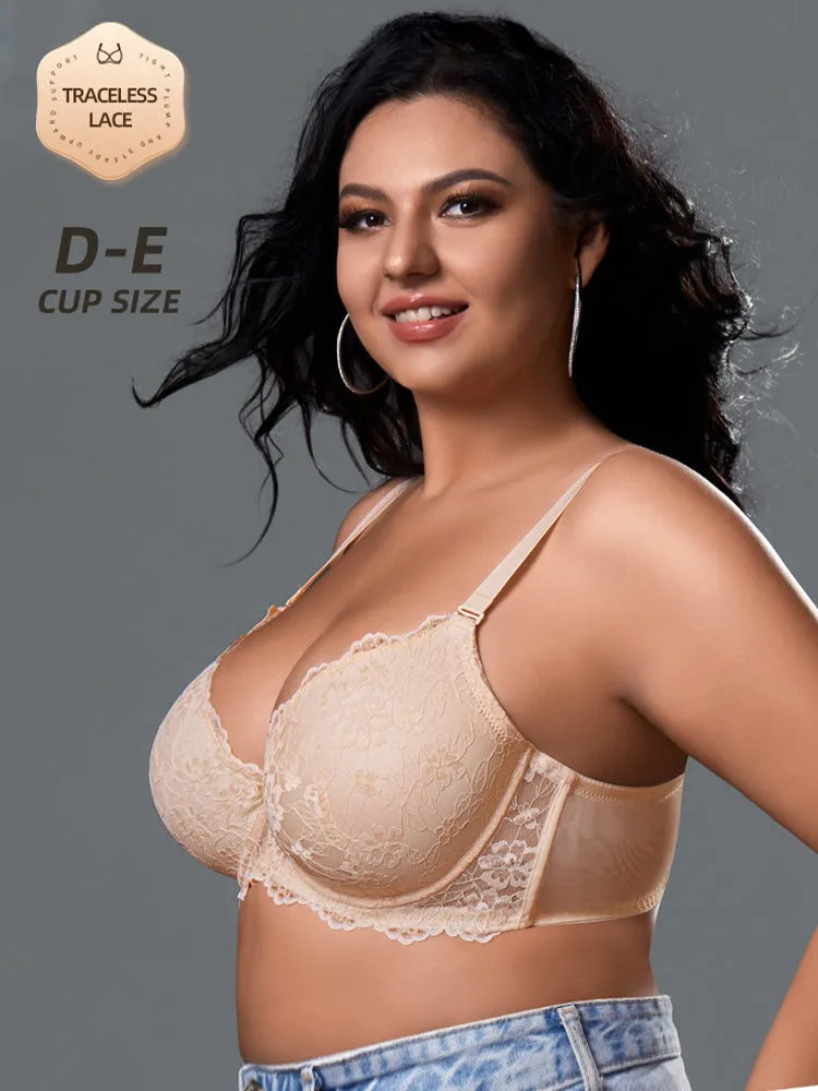 Sexy Lace Push Up Minimizer Bra with Underwire