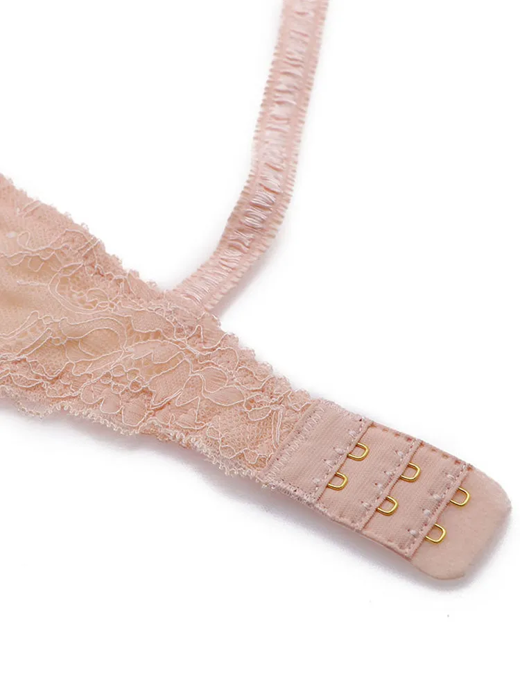 Sexy Soft Lace Push Up Lingerie Set Demi Cup Bras