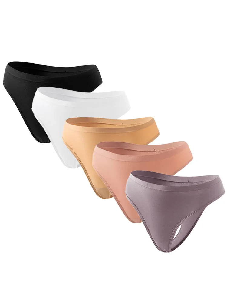 Sexy Solid Color Plus Size Sports T-back Briefs