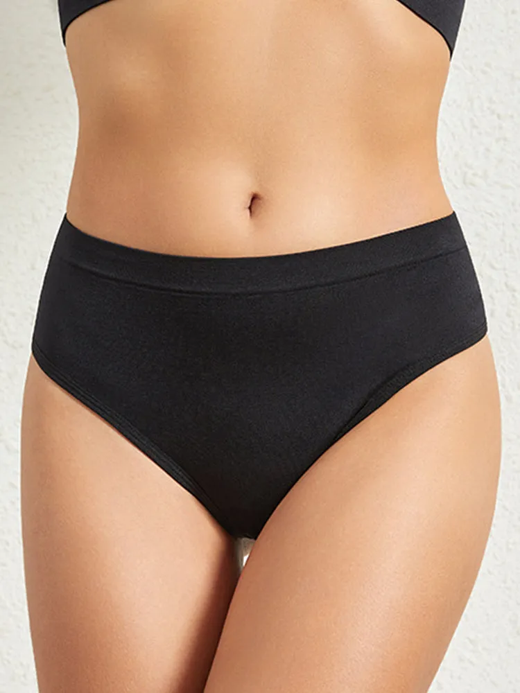 Sexy Solid Color Plus Size Sports T-back Briefs