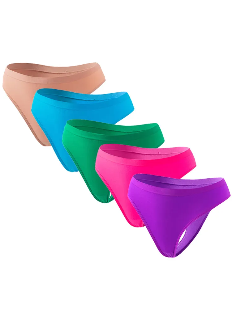Sexy Solid Color Plus Size Sports T-back Briefs