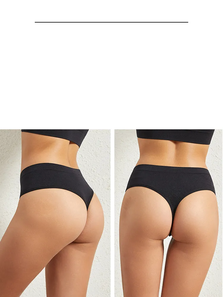 Sexy Solid Color Plus Size Sports T-back Briefs