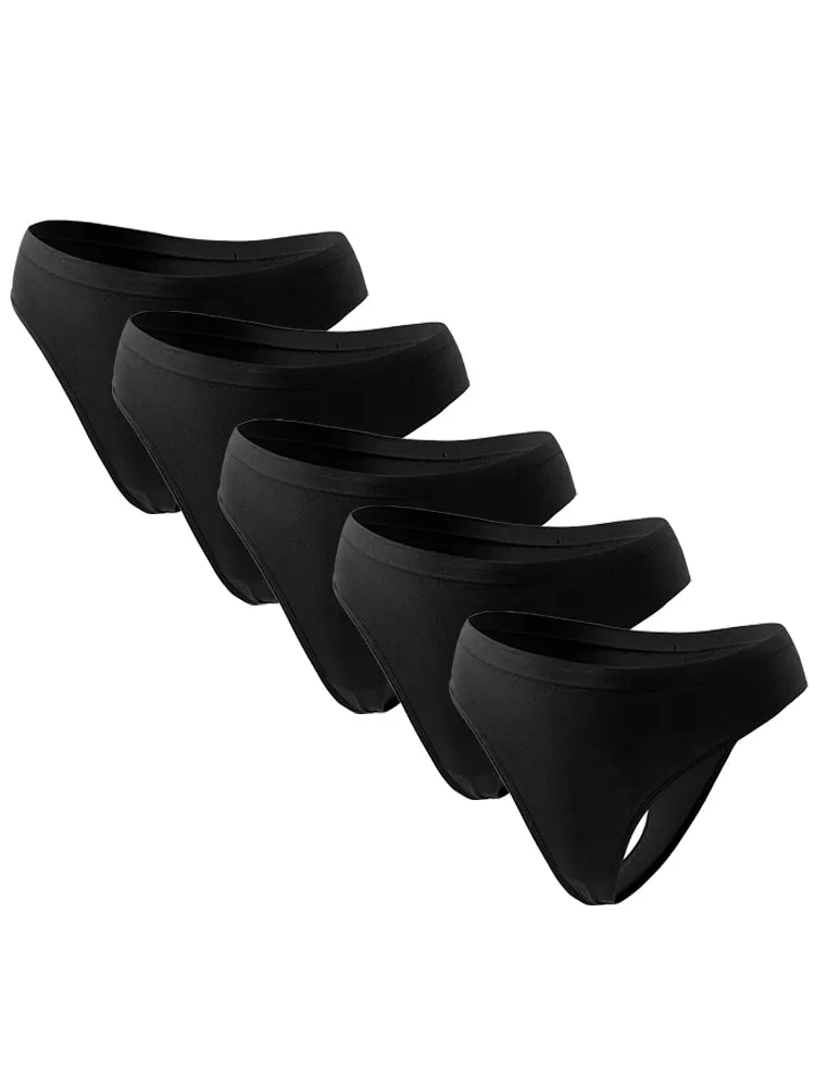 Sexy Solid Color Plus Size Sports T-back Briefs