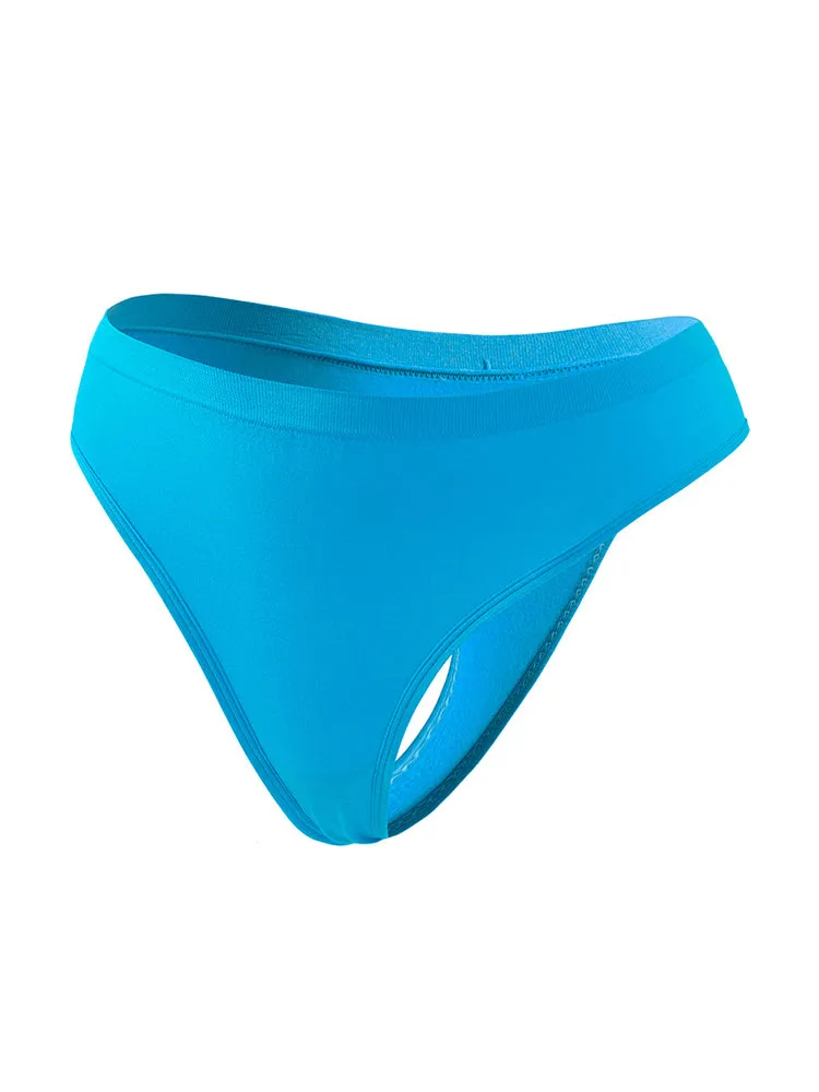 Sexy Solid Color Plus Size Sports T-back Briefs