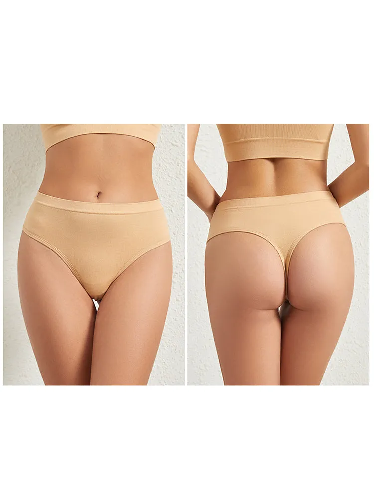 Sexy Solid Color Plus Size Sports T-back Briefs