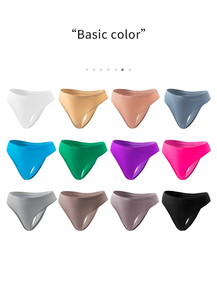 Sexy Solid Color Plus Size Sports T-back Briefs