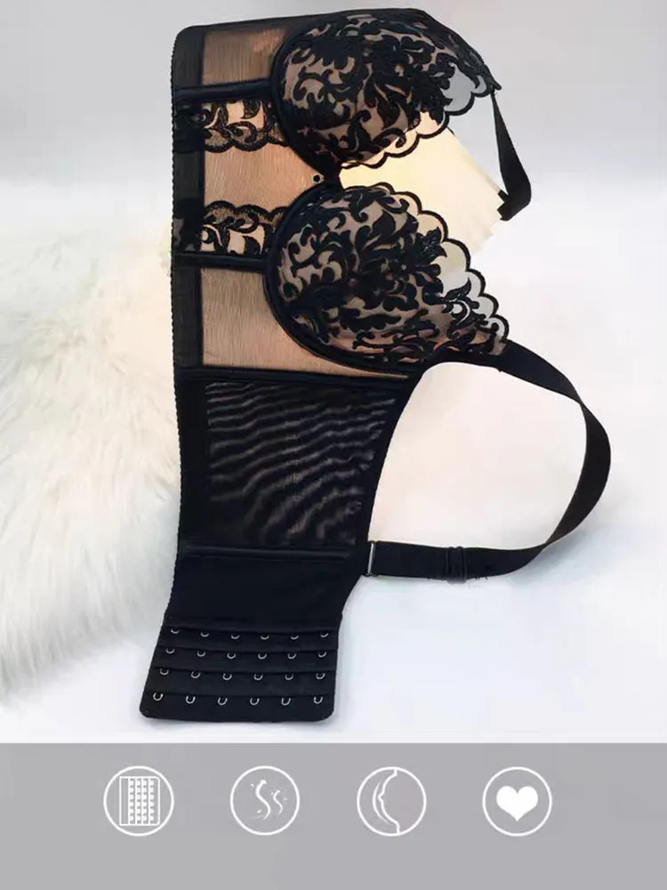 Side Support Longline Push Up Bras