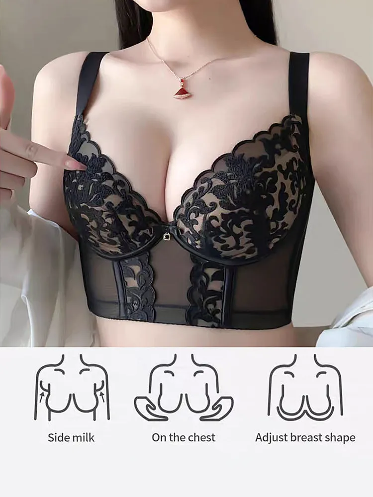 Side Support Longline Push Up Bras