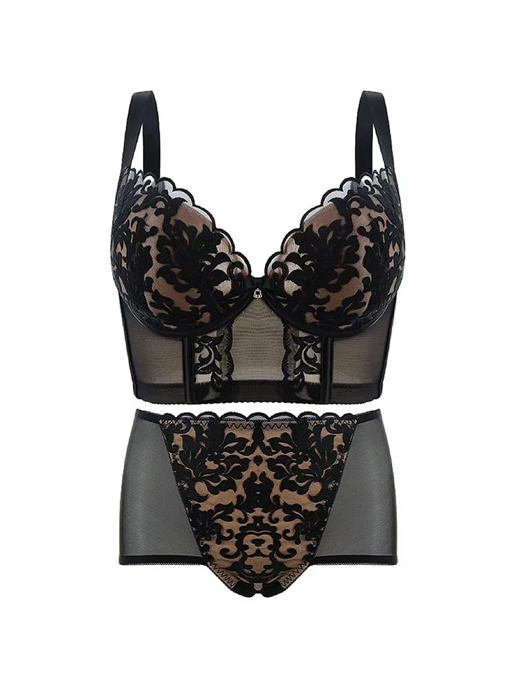 Side Support Longline Push Up Bras