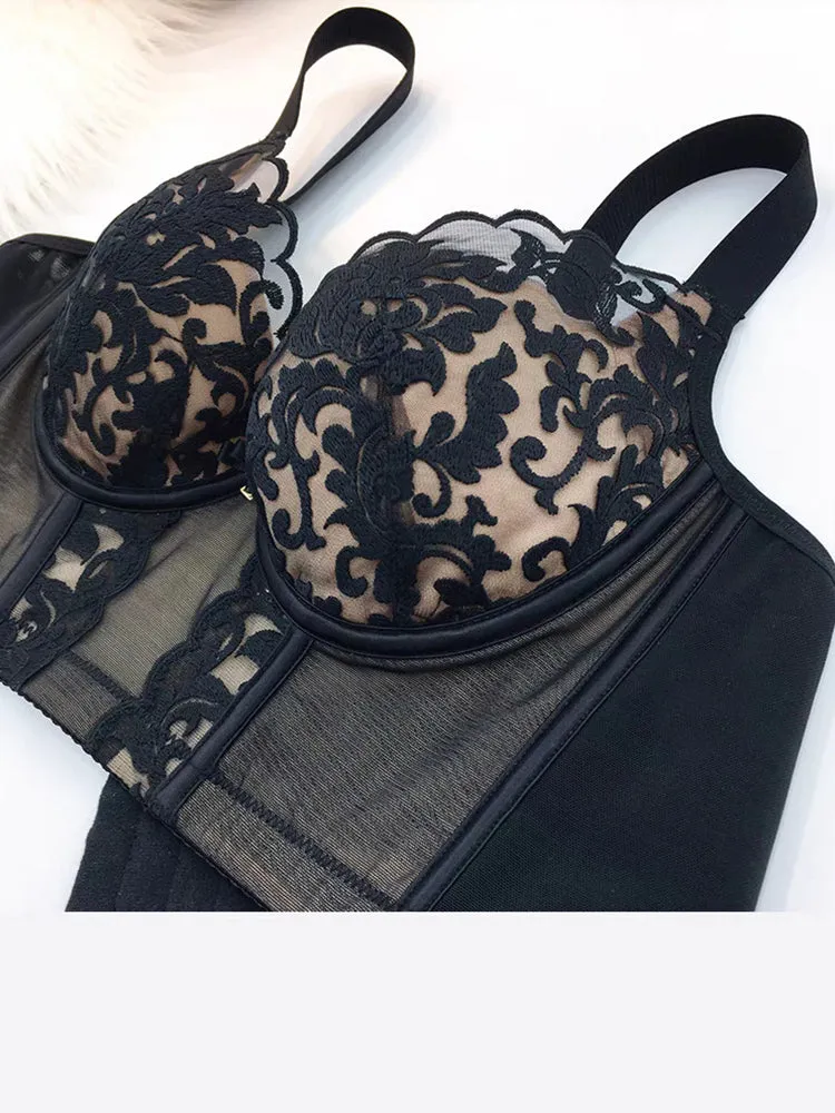 Side Support Longline Push Up Bras