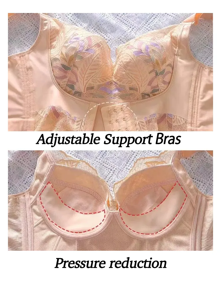 Side Support Longline Wide Adjustable Straps Wireless Bra