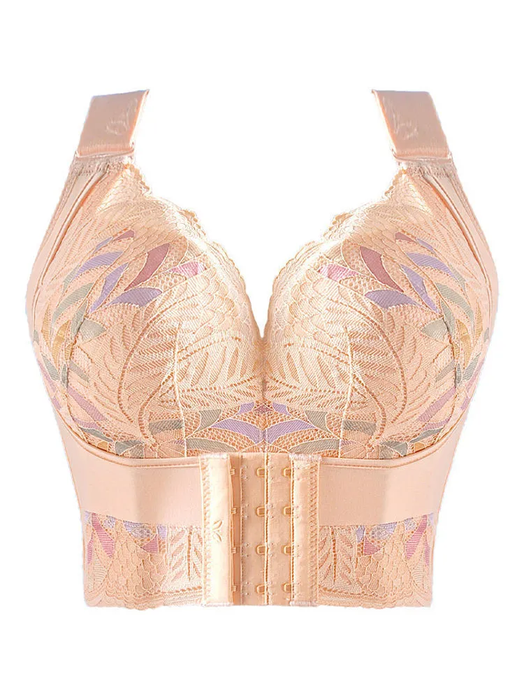 Side Support Longline Wide Adjustable Straps Wireless Bra