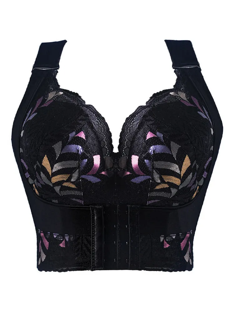 Side Support Longline Wide Adjustable Straps Wireless Bra