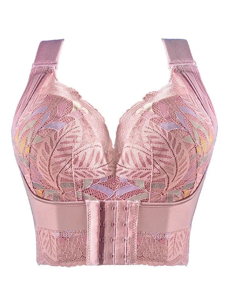Side Support Longline Wide Adjustable Straps Wireless Bra