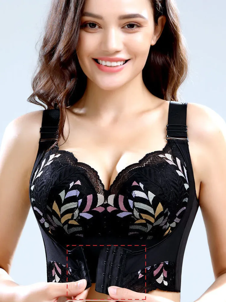 Side Support Longline Wide Adjustable Straps Wireless Bra
