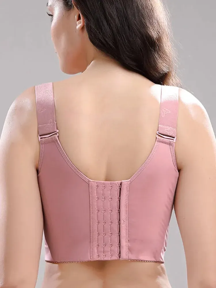Side Support Longline Wide Adjustable Straps Wireless Bra