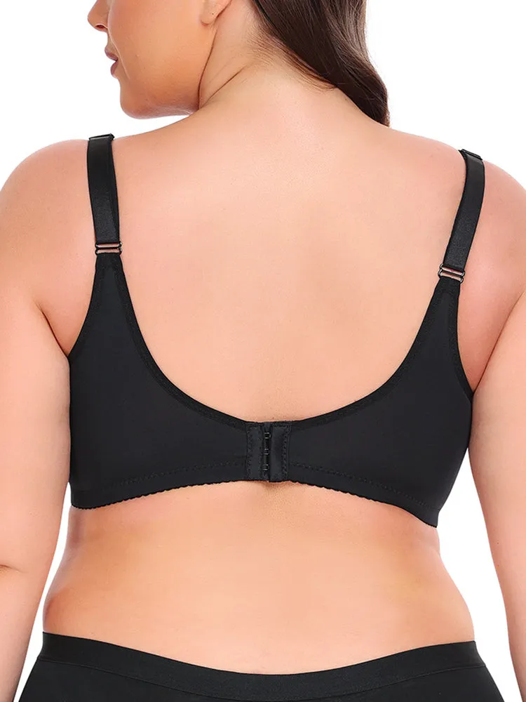 Simple Style Solid Color T-Shirts Bra with Underwire