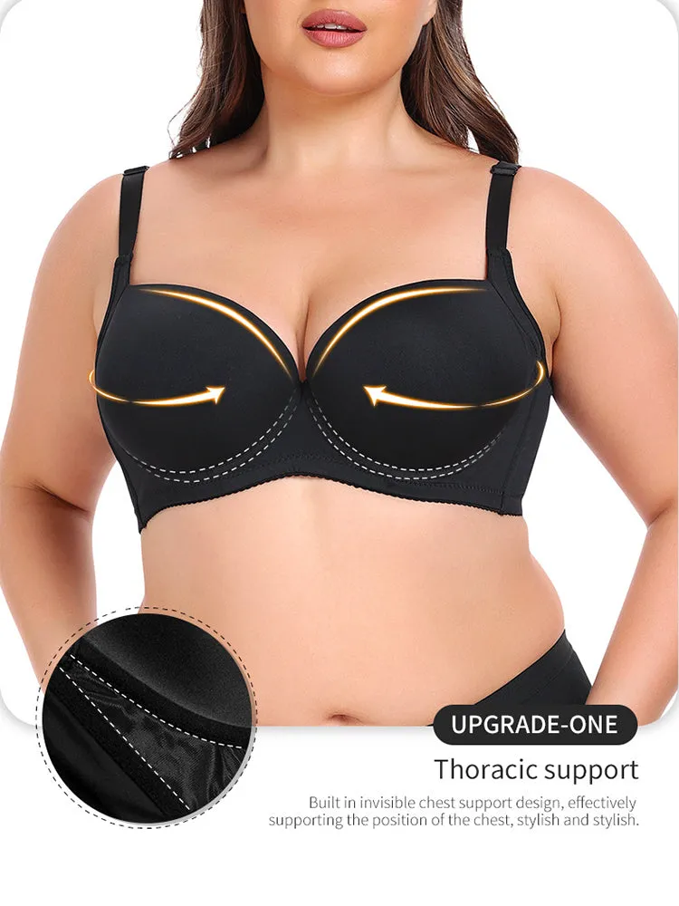 Simple Style Solid Color T-Shirts Bra with Underwire