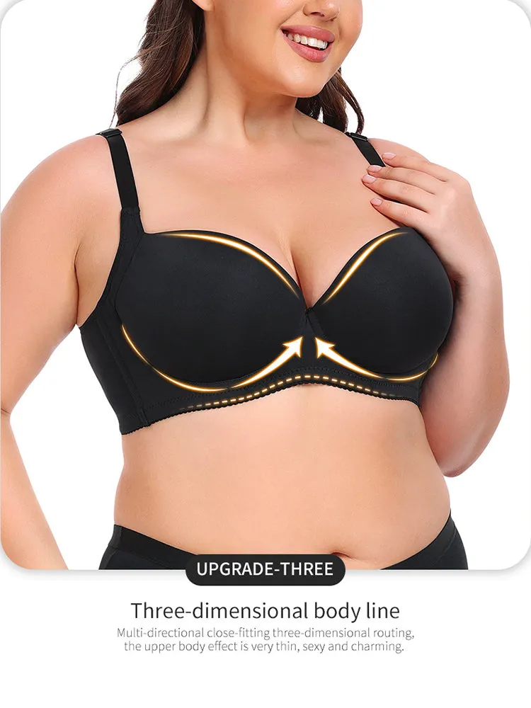 Simple Style Solid Color T-Shirts Bra with Underwire