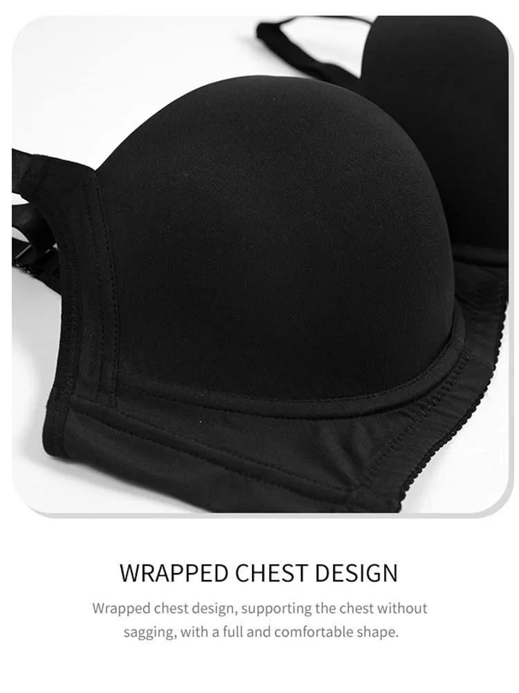 Simple Style Solid Color T-Shirts Bra with Underwire