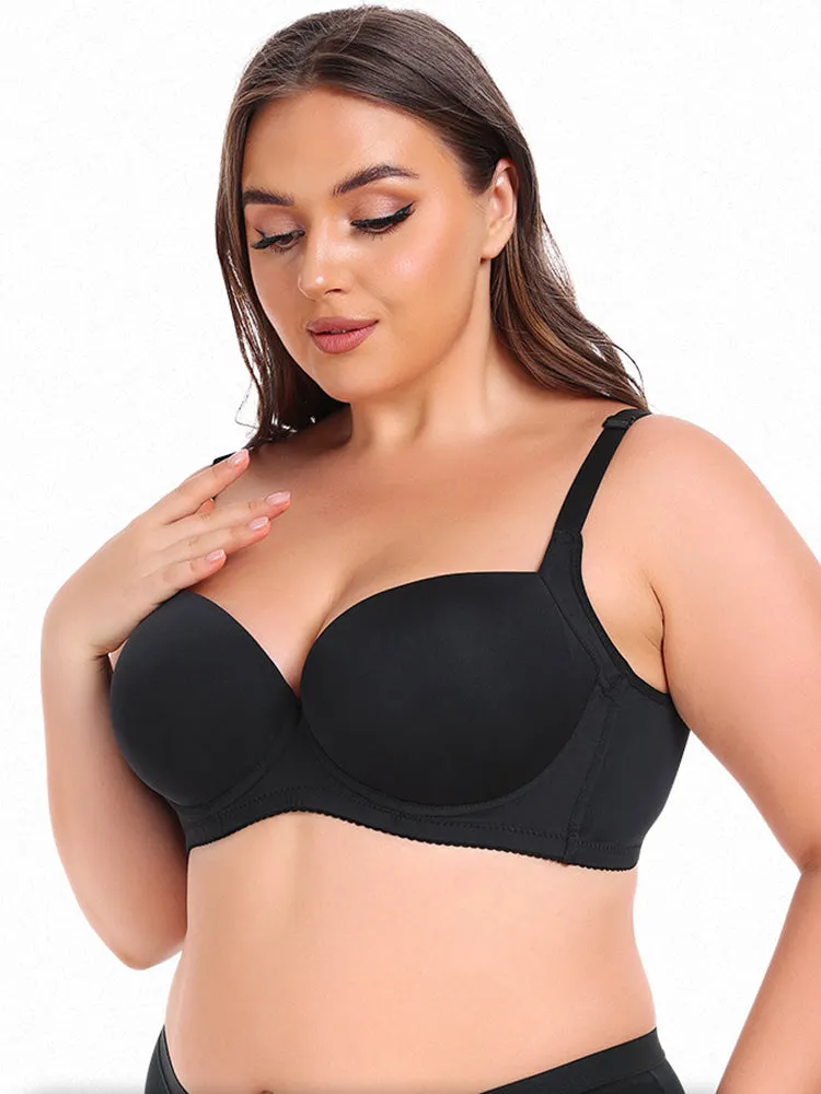Simple Style Solid Color T-Shirts Bra with Underwire
