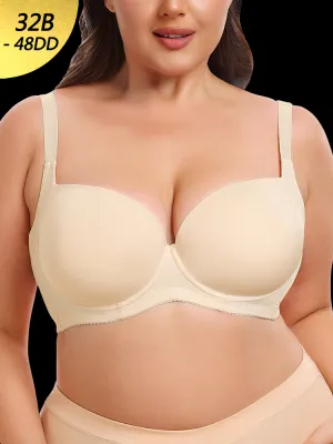 Simple Style Solid Color T-Shirts Bra with Underwire