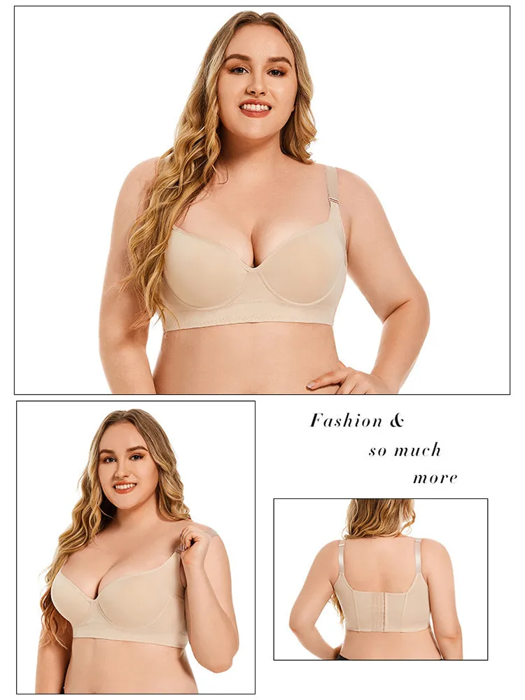 Smooth Deep V Underwire Longline Bra for Women