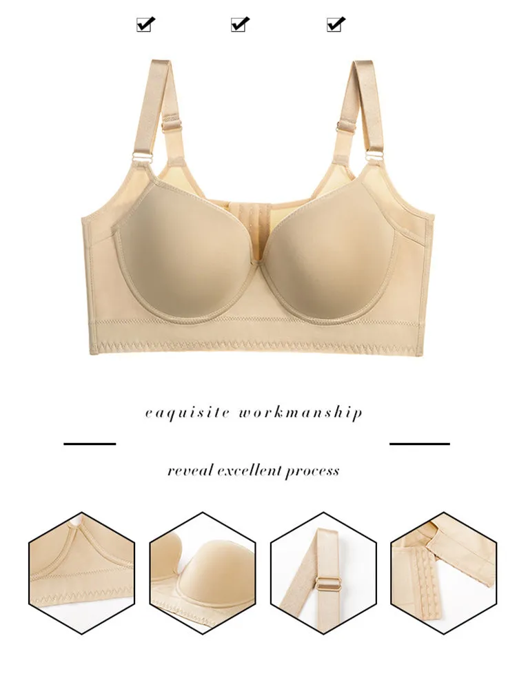 Smooth Deep V Underwire Longline Bra for Women