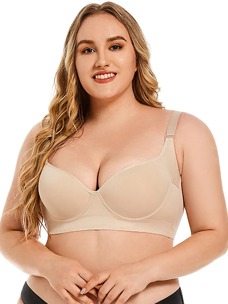 Smooth Deep V Underwire Longline Bra for Women
