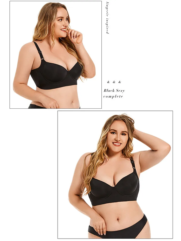 Smooth Deep V Underwire Longline Bra for Women