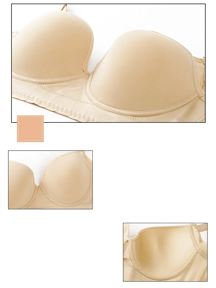 Smooth Deep V Underwire Longline Bra for Women