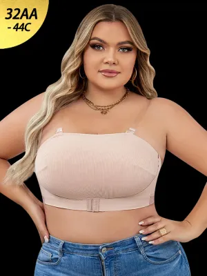 Strapless Bralettes Push-Up Seamless Non-Slip Front Closure Bras