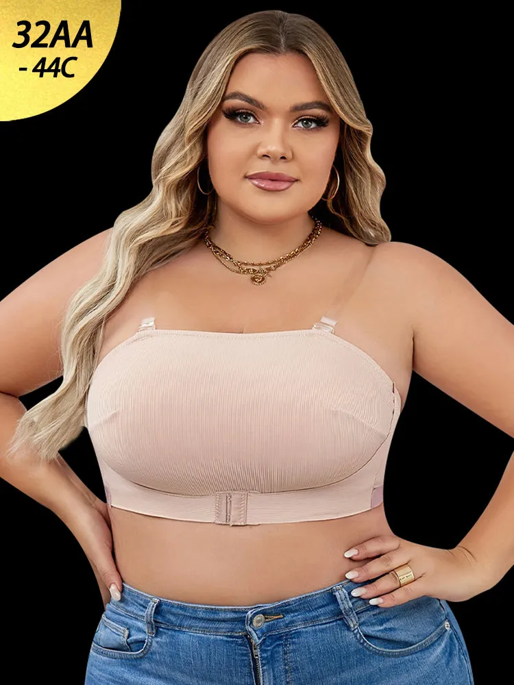 Strapless Bralettes Push-Up Seamless Non-Slip Front Closure Bras