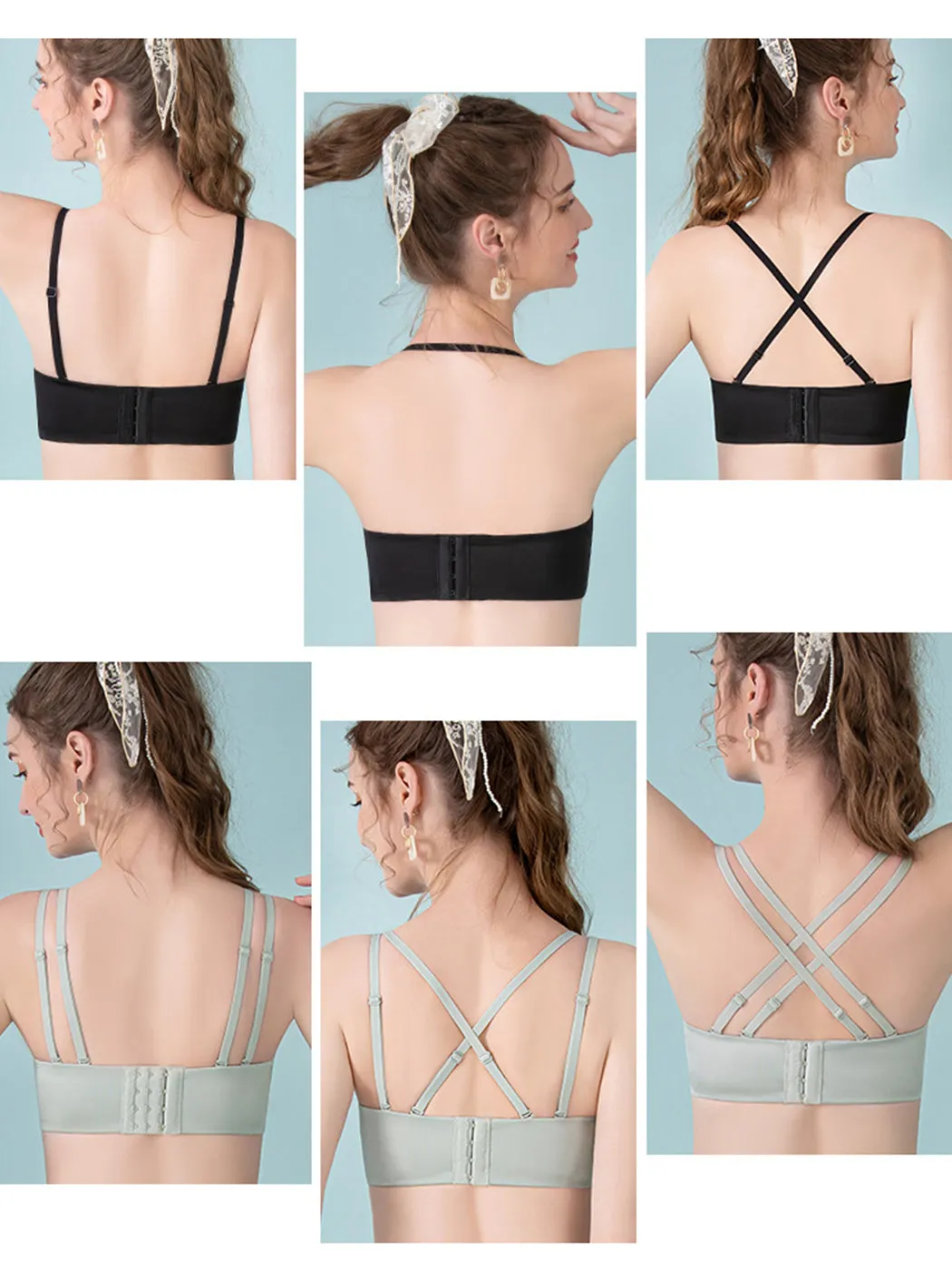 Strapless Non-Slip Push-Up Invisible Bra