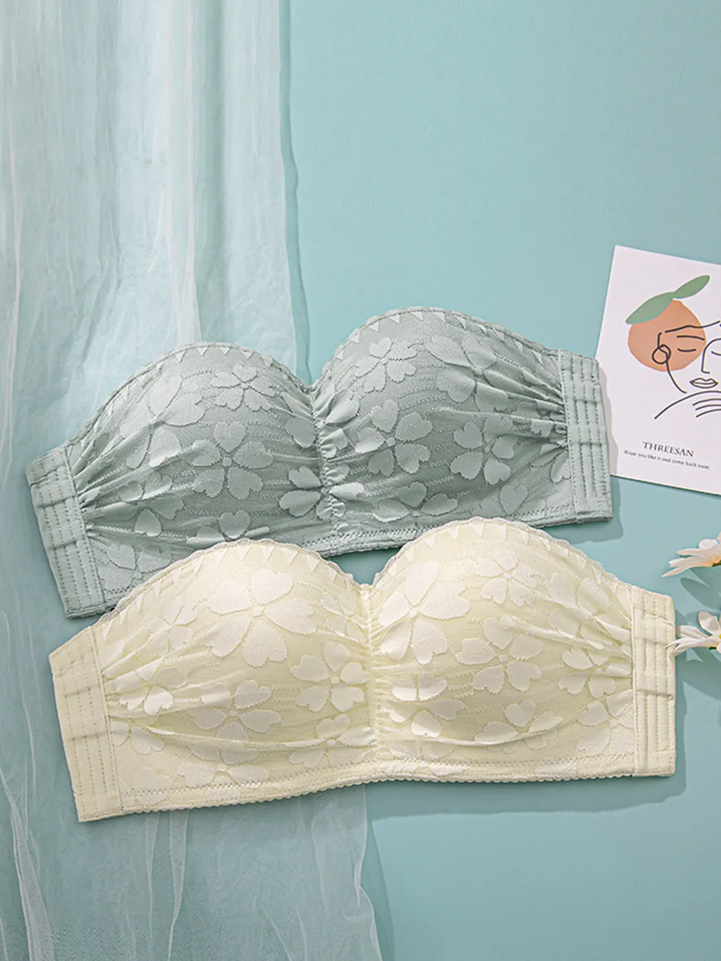 Strapless Non-Slip Push-Up Invisible Bra