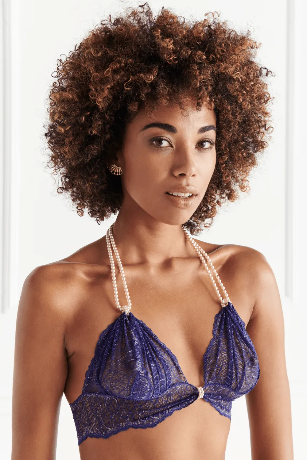 Sydney Pearl Bra Blue, Size XL