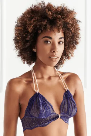 Sydney Pearl Bra Blue, Size XL