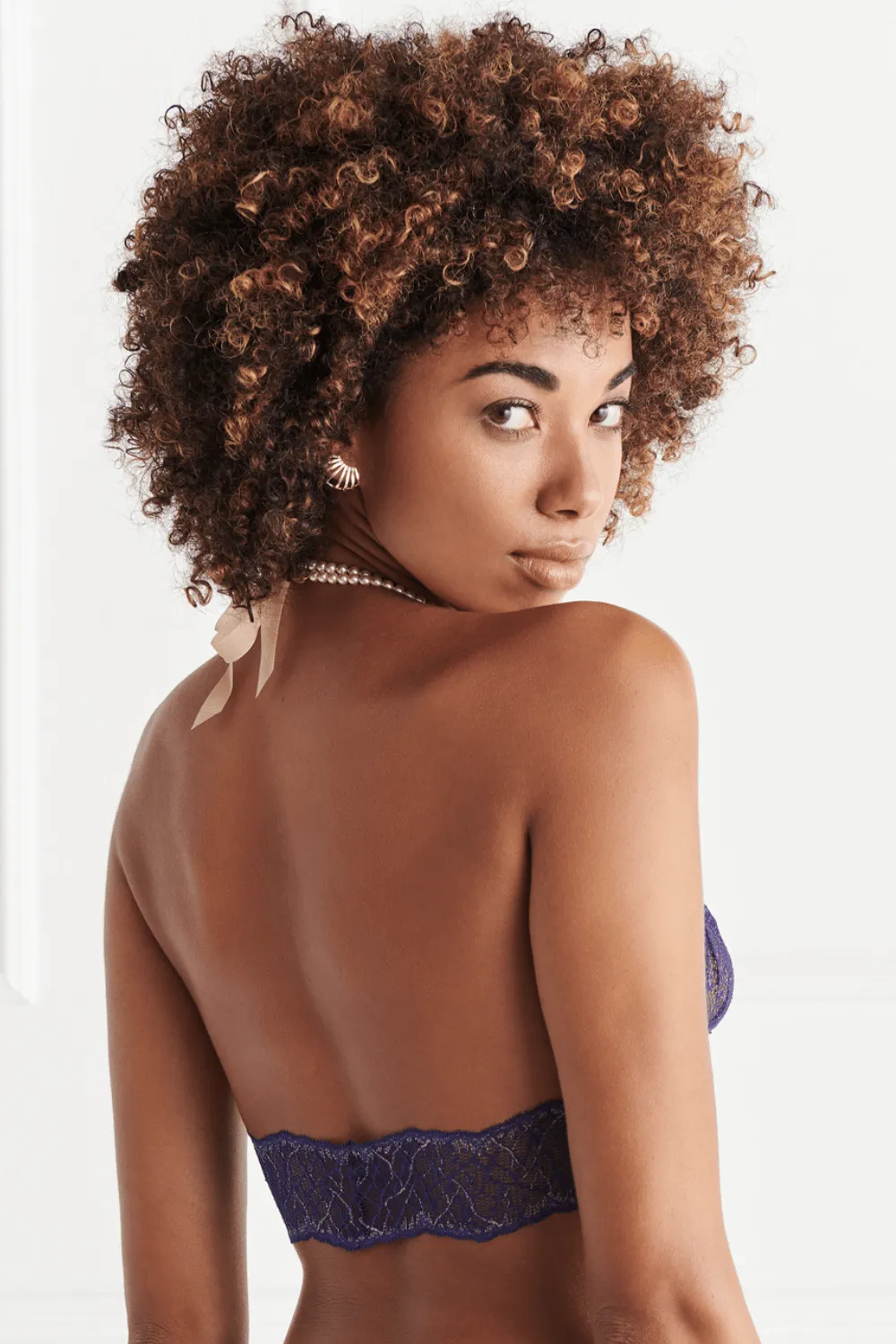 Sydney Pearl Bra Blue, Size XL