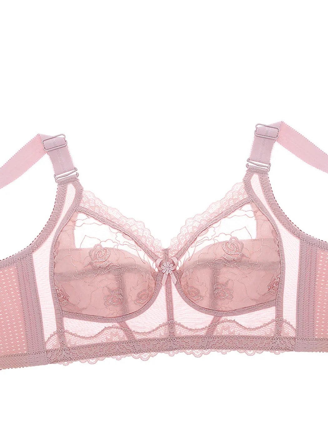 Ultra Thin Lace Sexy Wireless Minimizer Bra