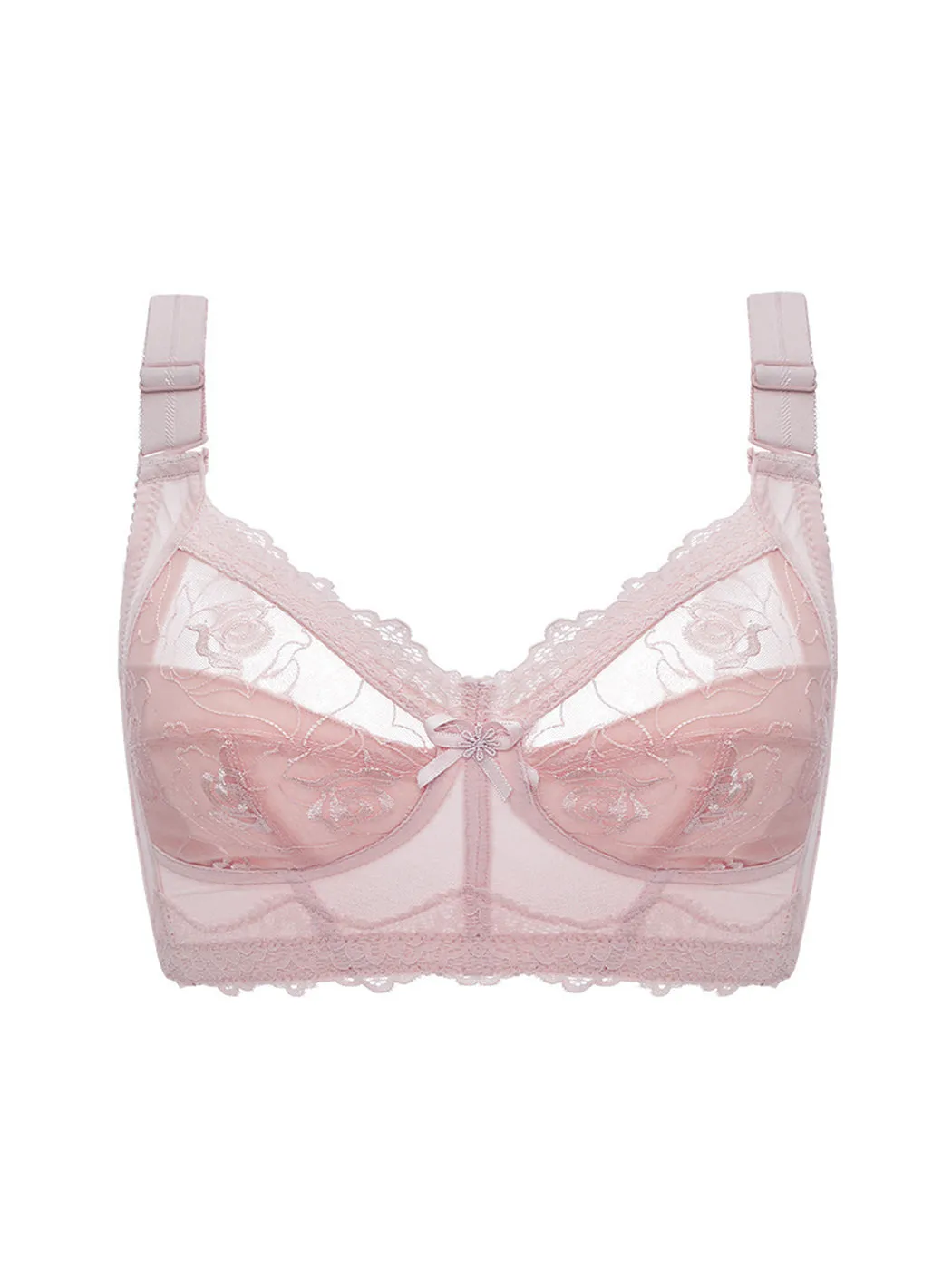 Ultra Thin Lace Sexy Wireless Minimizer Bra