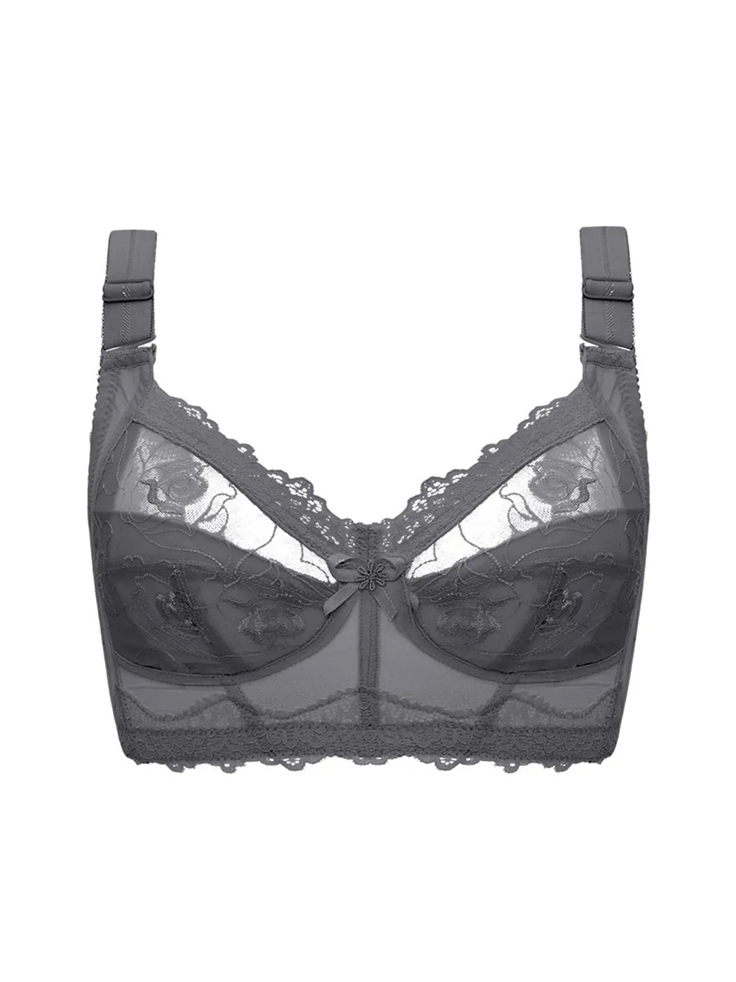 Ultra Thin Lace Sexy Wireless Minimizer Bra