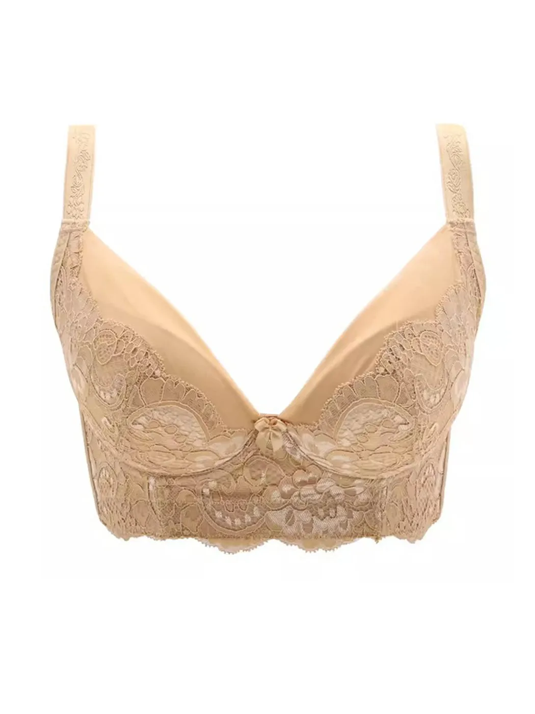 V-Neck Push-Up Side Support Bra with Underwire