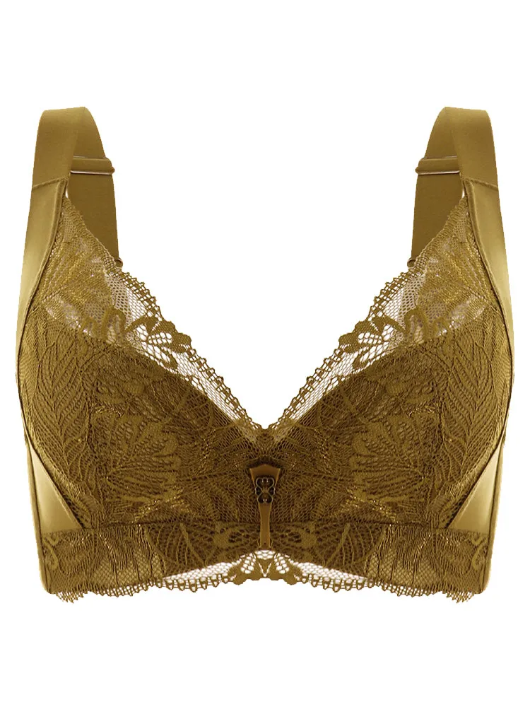 V-neck Push Up Side Support Underwire Bra
