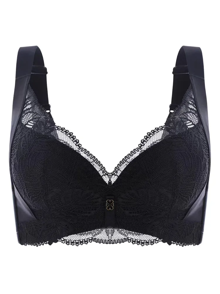 V-neck Push Up Side Support Underwire Bra