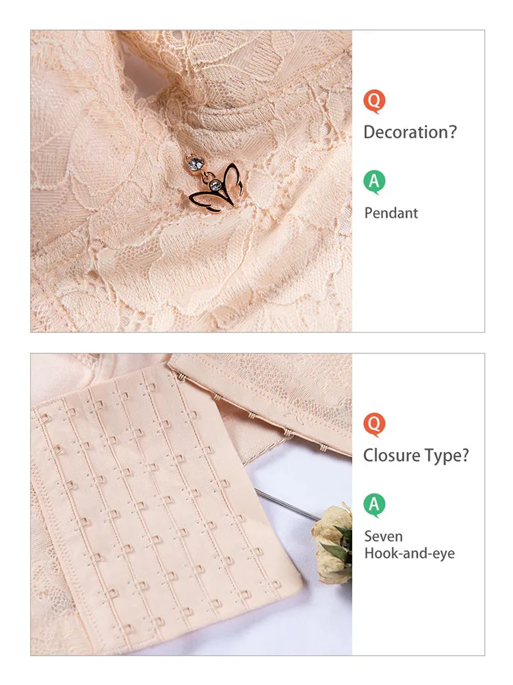 Women's Lace Beauty Back Wire-Free Longline Bra