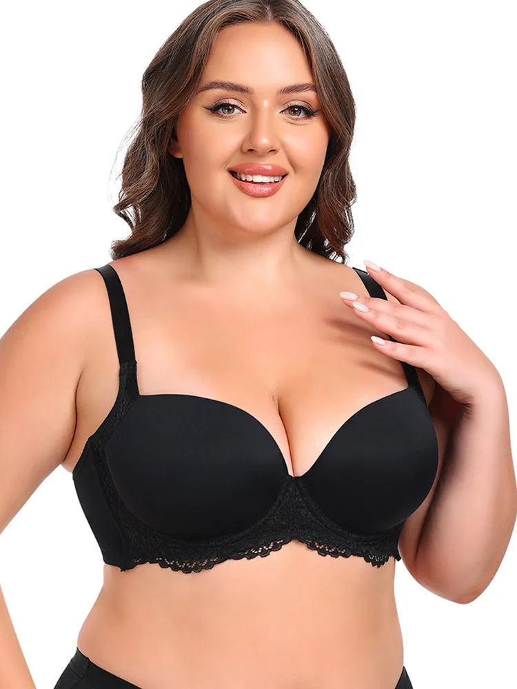 Women's Lace Trim Breathable Push-Up Bras