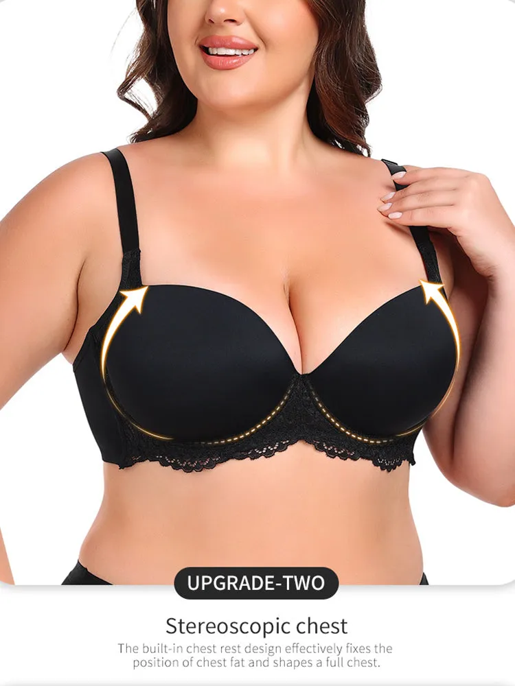 Women's Lace Trim Breathable Push-Up Bras