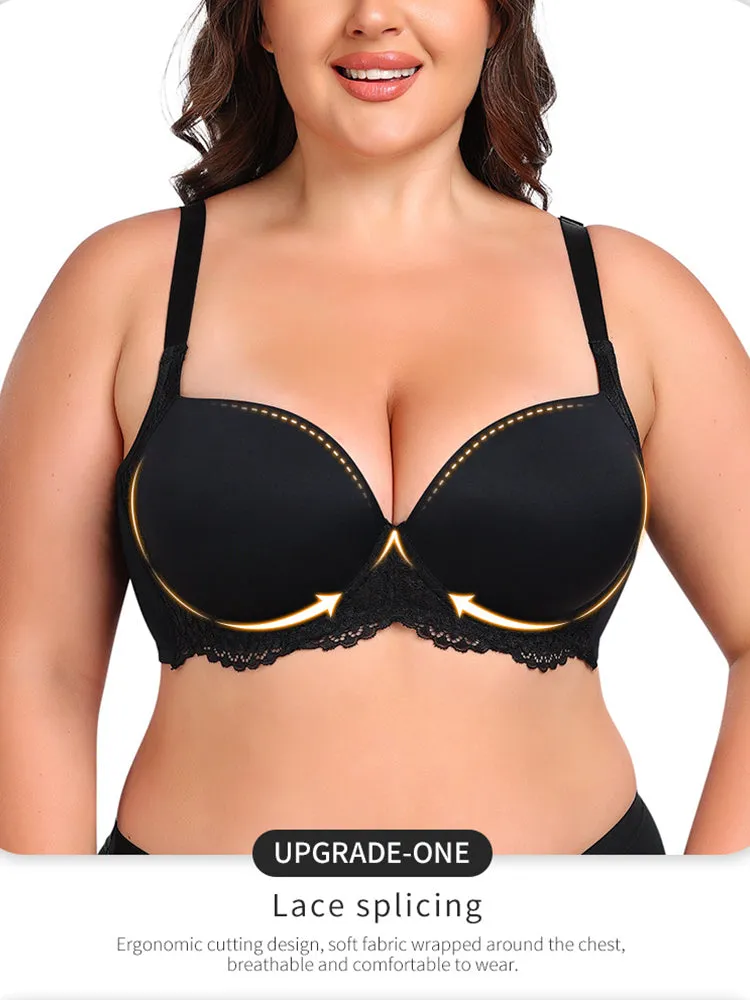 Women's Lace Trim Breathable Push-Up Bras